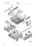 Part Location Diagram of 154671301 Frigidaire Lower Dish Rack Roller