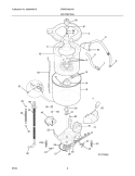 Part Location Diagram of 134159500 Frigidaire 2-Speed Motor with Pulley