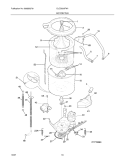 Part Location Diagram of 134156400 Frigidaire Drive Motor with Pulley