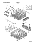 Part Location Diagram of 808602402 Frigidaire Lower Dishrack Assembly