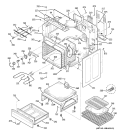 Part Location Diagram of WB48T10013 GE Front Drawer Support