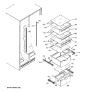 Part Location Diagram of WR72X240 GE Drawer Slide Rail - Right Side