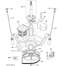 Part Location Diagram of WH38X10017 GE Shaft and Mode Shifter Assembly