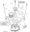 Part Location Diagram of WH38X10019 GE Shaft & Drive Tube Assembly