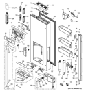 Part Location Diagram of WR02X13742 GE FILTER DOOR Assembly DGY
