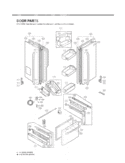 Part Location Diagram of AED37082977 LG HANDLE ASSEMBLY,REFRIGER