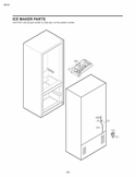 Part Location Diagram of AEQ72909603 LG Refrigerator Ice Maker Assembly