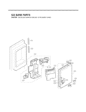 Part Location Diagram of AEQ73110205 LG Ice Maker Assembly - 6 Wire