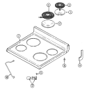 Part Location Diagram of WPW10259868 Whirlpool Surface Element - 6 Inch