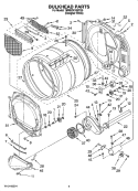 Part Location Diagram of WP338906 Whirlpool Dryer Radiant Flame Sensor