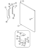 Part Location Diagram of WP61001925 Whirlpool Lower Hinge Pin