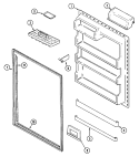 Part Location Diagram of 61005405 Whirlpool Front Pick Off Shelf