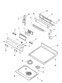 Part Location Diagram of W10823692 Whirlpool Dual Surface Element - 2500w/1200w