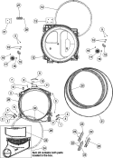 Part Location Diagram of WP37001298 Whirlpool Drum Glide