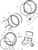 Part Location Diagram of WP33002032 Whirlpool Tall Baffle