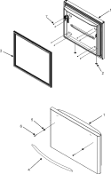 Part Location Diagram of WP67006113 Whirlpool Handle Mount