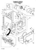 Part Location Diagram of 279264 Whirlpool Bearing and Seal Kit