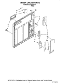 Part Location Diagram of 8193646 Whirlpool Lower Detergent Dispenser Actuator Assembly