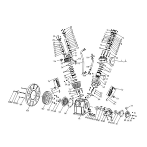 Compressor Pump Diagram and Parts List for  Mi-T-M Compressor