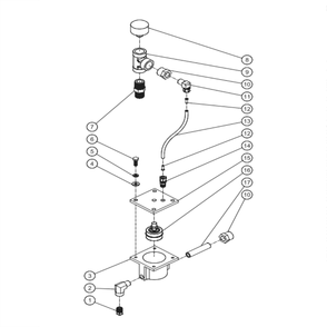 Low Oil Shutdown Diagram and Parts List for  Mi-T-M Compressor