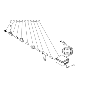 Electric Tank Drain Diagram and Parts List for  Mi-T-M Compressor
