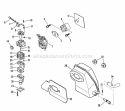 Rt2151 Carburetor Assembly Diagram and Parts List for  Snapper Trimmer