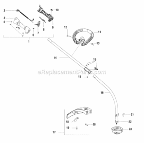 Shaft_Group Diagram and Parts List for 7800957-00 Snapper Trimmer