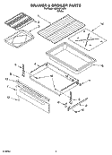 Part Location Diagram of 814229 Whirlpool Single Drawer Roller