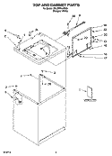 Part Location Diagram of 3949247V Whirlpool Lid Switch