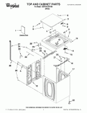 Part Location Diagram of W10404050 Whirlpool Lid Latch Assembly