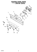 Part Location Diagram of 8186394 Whirlpool Oven Control Board
