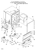 Part Location Diagram of WP8054184 Whirlpool Access Panel