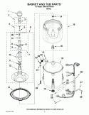 Part Location Diagram of W10400895 Whirlpool Tub Centering Spring - 2 Pack