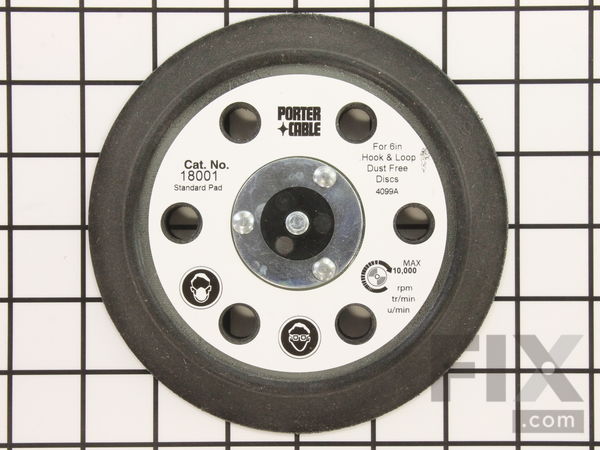 Porter Cable New 6” Hook & Loop Pad # 18001 for 7336 and 7424 Sander Polisher 