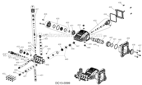 Page D Diagram and Parts List for Type 0 DeWALT Pressure Washer