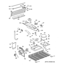 UNIT PARTS Diagram and Parts List for  General Electric Refrigerator