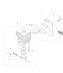 Ignition System Diagram and Parts List for  Husqvarna Hedge Trimmer