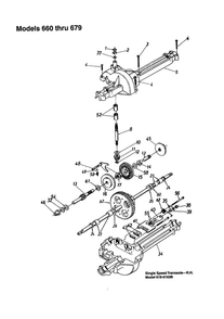 Transmission 2 Diagram and Parts List for  MTD Lawn Tractor