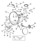 OUTER TUB Diagram and Parts List for  Maytag Washer