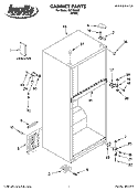 CABINET PARTS Diagram and Parts List for  Inglis Refrigerator