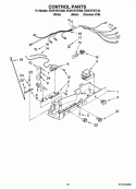 CONTROL PARTS Diagram and Parts List for  Whirlpool Refrigerator
